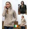 Magnifique Cardigan Irlandais Femme, Capuche, Poches Kangourou 