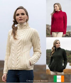 Cardigan Irlandais Femme, Belle Coupe à la Taille Pour une Silhouette Flatteuse