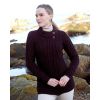 Superbe Cardigan Irlandais, Couleur Prune