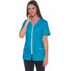 Blouse Femme Stretch, Couleur Azur et blanc