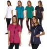 Tunique Stretch Look Chic, Zip Asymétrique, Poches Basses et Poitrine