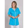 Blouse Médicale Femme, Tissu Très doux et Léger, Turquoise et blanc