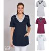 Blouse Médicale Femme, Bicolore, Coupe Sport, Tissu Doux et Léger