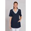 Blouse Médicale Femme, Marine et gris argent