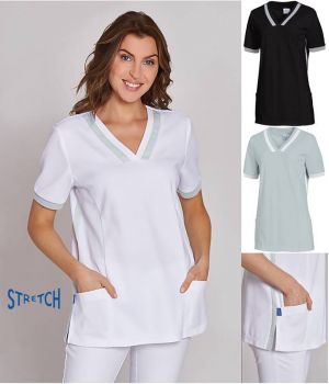 Shirt Femme, Tissu Doux en Piqué, Confort Coton et Stretch