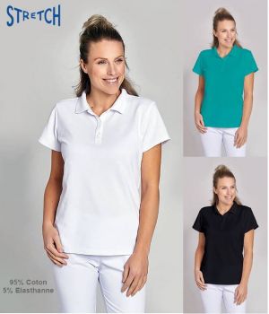 Polo Femme, Taille Marquée, Coton et Stretch, Très confortable