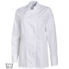 Veste de Cuisine Femme, Manches Longues, Blanche, Boutons Pressions