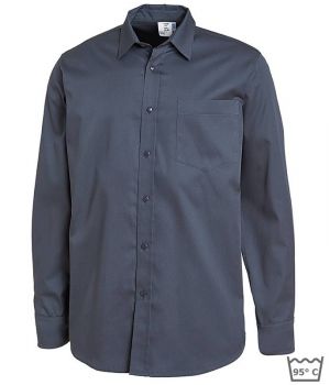 Chemise Homme, Manches Longues, Très Confortable, Gris Foncé