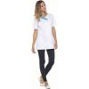 Blouse Bicolore Femme, Blanc et azur