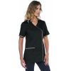 Blouse Femme Stretch, Coupe Asymétrique, Noir