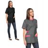Blouse femme manches courtes, Col mao, Martingale dos, Soufflet confort