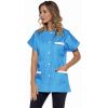 Blouse professionnelle Manche Kimono bleu azur