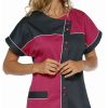 Tunique Manches Kimono, Boutons Pression, Anthracite et fuchsia