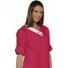 Blouse Manches Transformables, Fuchsia et blanc