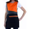 Blouse de Travail sans manches, Noir, Gris et Orange