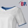 Blouse Médicale Femme BP®, Col Arrondi, Blanc et bleu azur