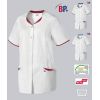 Blouse Médicale Femme BP®, Encolure Arrondie, Blanc et Touches de Couleur 