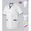 Blouse Médicale Femme et Homme BP®, Encolure Arrondie, Blanc et Touches de Couleur 