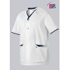 Blouse Médicale Femme et Homme BP®, Encolure Arrondie, Blanc et bleu nuit