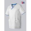 Blouse Médicale Femme et Homme BP®, Blanc et bleu azur