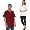 Tunique Femme et Homme, Col en V, Manches Courtes, Polyester Coton