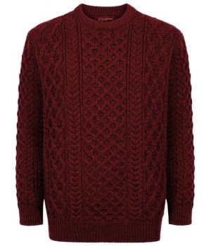 Magnifique Pull Irlandais, Taille L Femme, M Homme, Col rond, 100% Laine Vierge Merinos