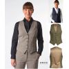 Gilet de Tailleur Femme, 5 Boutons, 2 Poches, Dos en satin et réglable