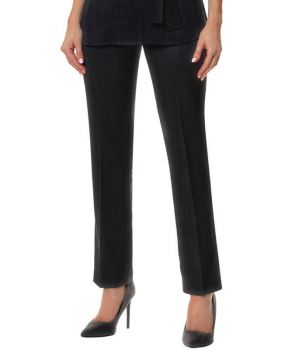 Pantalon Esthéticienne, Coiffeuse, Polyester Aspect Lin, Noir