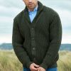 Veste Irlandaise Homme, Poches plaquées, Vert foncé