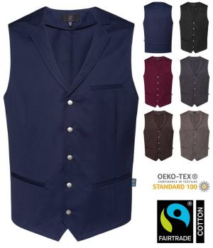 Gilet de Service et Hôtellerie Homme, 5 Boutons Pression