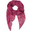 Foulard Long Imprimé, Couleur Berry Cashmere, 100% Polyester Lavable