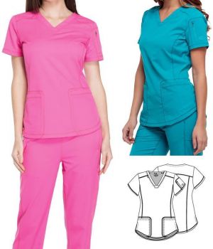 Blouse Médicale, Hyper Stretch Agréable, Tailles S et L.
