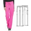 Pantalon Médical Femme, Rose taille S Hyper Stretch.