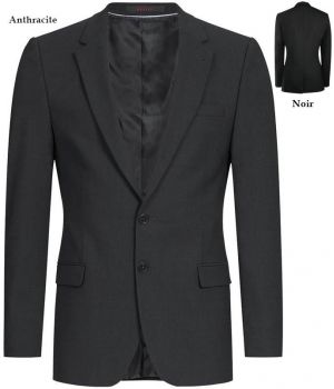 Veste costume homme Bi-stretch 2 boutons Anthracite