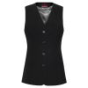 Gilet de Tailleur Femme Premium, Coupe Confort, Noir