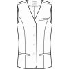 Gilet de Tailleur Femme Premium, Coupe Confort, Croquis Devant