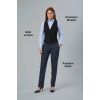 Chemisier Femme, Rayures Bleu ciel et Blanc, Gilet Larissa, Pantalon Stella