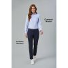 Chemisier Femme, Rayures Bleu ciel et Blanc, Pantalon Houston