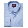 Chemise Homme, Manches Longues, 100% Coton, Bleu ciel