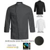 Veste de Cuisine avec bande Satin, Anthracite