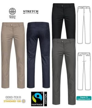 Pantalon Chino Homme, Regular Fit, Casual Chic et décontracté, Stretch
