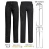 Pantalon de Cuisine Femme Noir