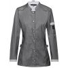 Veste de Cuisine Femme, Style Biker, Look Denim Gris