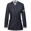 Veste de Cuisine Femme, Style Biker, Look Denim Marine