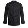 Veste de Cuisine Noire, Style Biker, Manches Retroussables