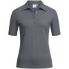 Polo Femme, Manches courtes, Col Chemise Kent, Stretch, Anthracite