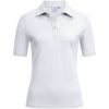Polo Femme, Manches courtes, Col Chemise Kent, Stretch, Blanc