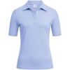 Polo Femme, Manches courtes, Col Chemise Kent, Bleu clair