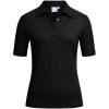 Polo Femme, Manches courtes, Col Chemise Kent, Stretch, Noir