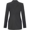 Blazer Femme Premium Long, Dos, Anthracite